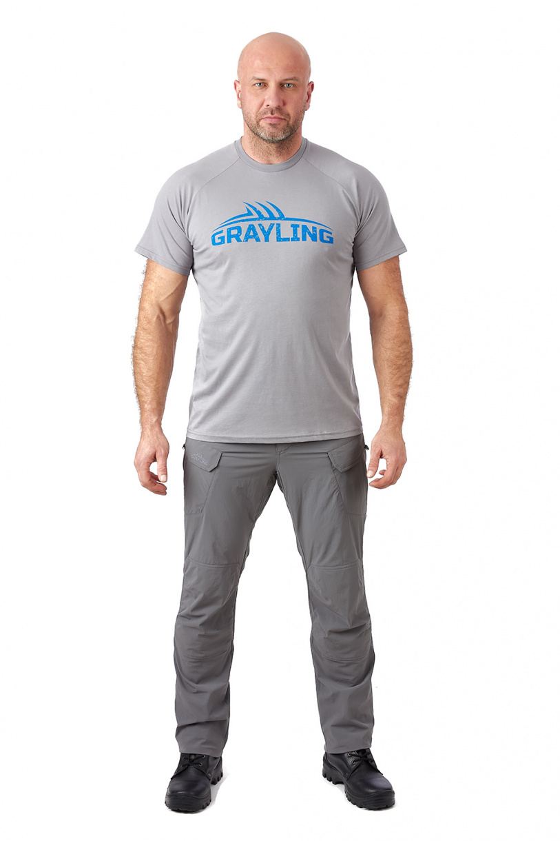 Футболка GRAYLING Logo T-Shirt (Лого) (хлопок, серый) GTS-02GR